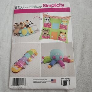 Simplicity 8156 Precious Patterns Pillow House Stuffed Animals Pattern